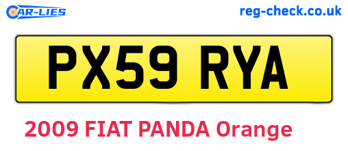PX59RYA are the vehicle registration plates.