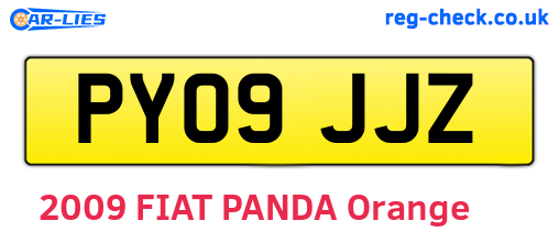 PY09JJZ are the vehicle registration plates.
