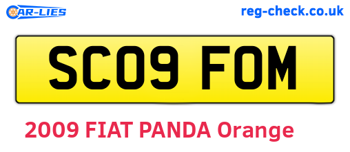 SC09FOM are the vehicle registration plates.