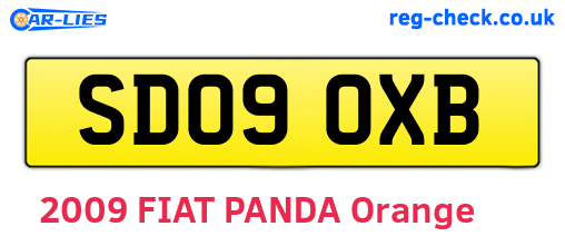 SD09OXB are the vehicle registration plates.