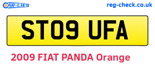ST09UFA are the vehicle registration plates.