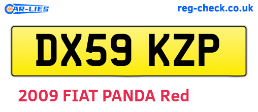 DX59KZP are the vehicle registration plates.