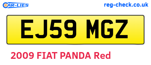 EJ59MGZ are the vehicle registration plates.