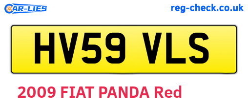 HV59VLS are the vehicle registration plates.