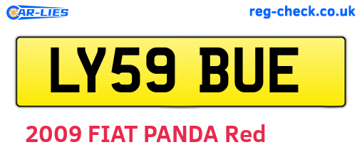 LY59BUE are the vehicle registration plates.