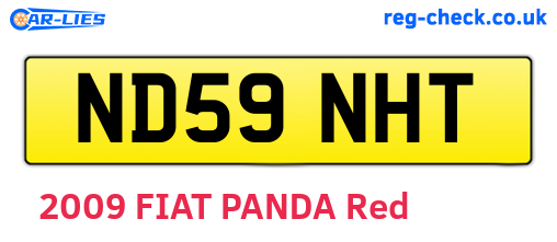 ND59NHT are the vehicle registration plates.