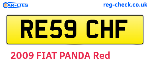 RE59CHF are the vehicle registration plates.