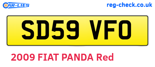 SD59VFO are the vehicle registration plates.