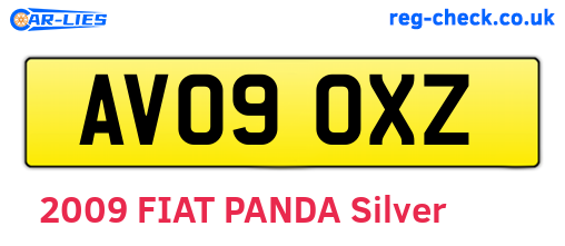 AV09OXZ are the vehicle registration plates.