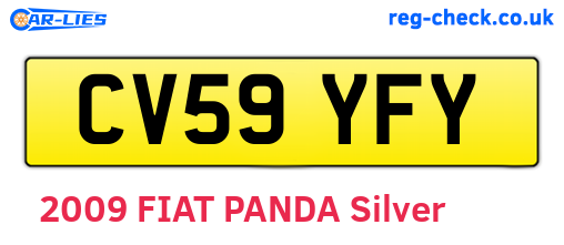 CV59YFY are the vehicle registration plates.
