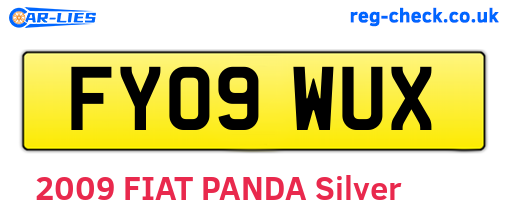 FY09WUX are the vehicle registration plates.