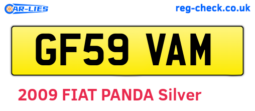 GF59VAM are the vehicle registration plates.