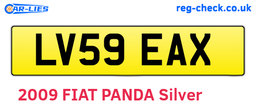 LV59EAX are the vehicle registration plates.