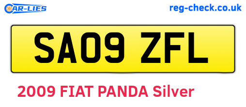 SA09ZFL are the vehicle registration plates.