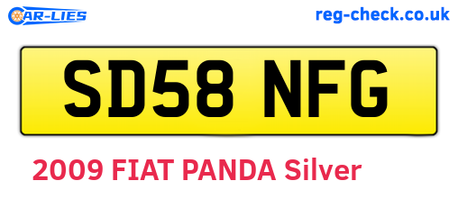 SD58NFG are the vehicle registration plates.