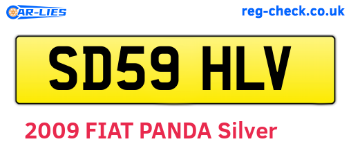 SD59HLV are the vehicle registration plates.