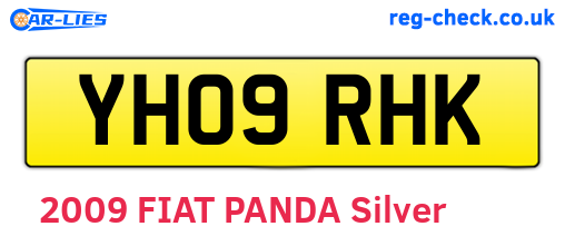 YH09RHK are the vehicle registration plates.