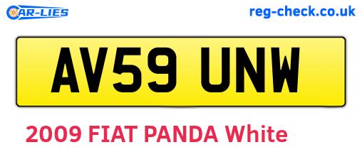 AV59UNW are the vehicle registration plates.