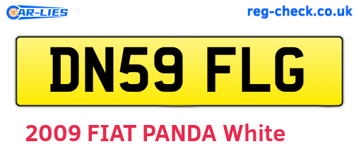 DN59FLG are the vehicle registration plates.