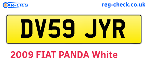 DV59JYR are the vehicle registration plates.