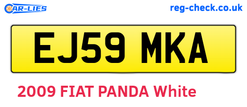 EJ59MKA are the vehicle registration plates.