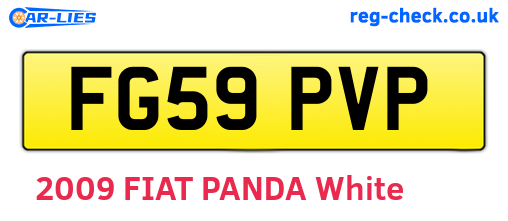 FG59PVP are the vehicle registration plates.