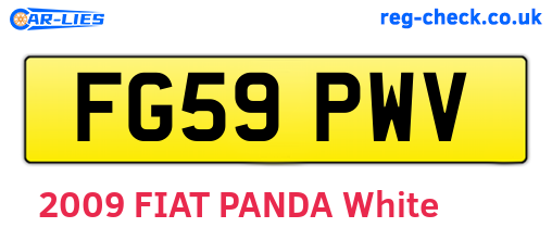 FG59PWV are the vehicle registration plates.