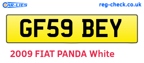 GF59BEY are the vehicle registration plates.
