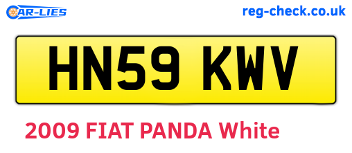 HN59KWV are the vehicle registration plates.
