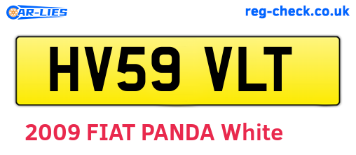 HV59VLT are the vehicle registration plates.