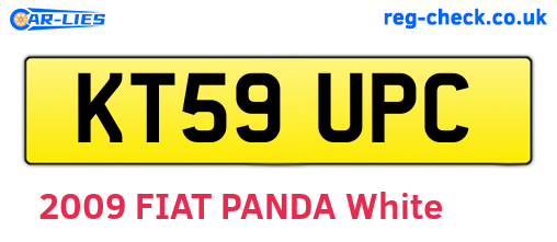 KT59UPC are the vehicle registration plates.