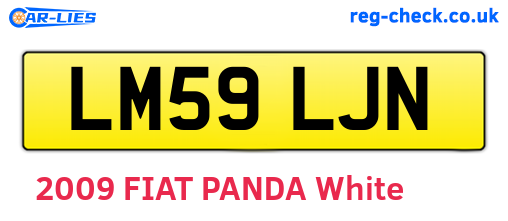 LM59LJN are the vehicle registration plates.