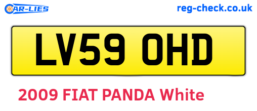 LV59OHD are the vehicle registration plates.