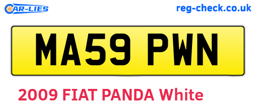 MA59PWN are the vehicle registration plates.