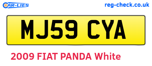 MJ59CYA are the vehicle registration plates.