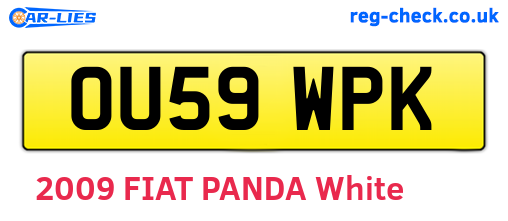 OU59WPK are the vehicle registration plates.