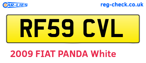 RF59CVL are the vehicle registration plates.