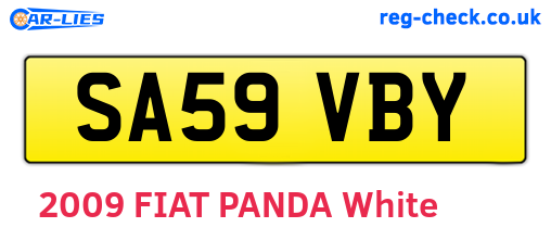 SA59VBY are the vehicle registration plates.