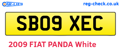 SB09XEC are the vehicle registration plates.