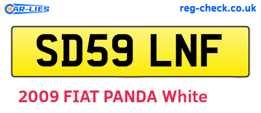 SD59LNF are the vehicle registration plates.