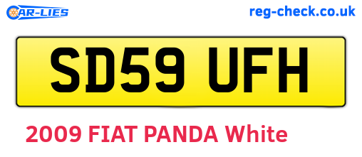 SD59UFH are the vehicle registration plates.