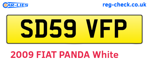 SD59VFP are the vehicle registration plates.
