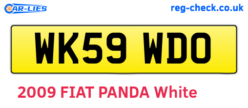 WK59WDO are the vehicle registration plates.