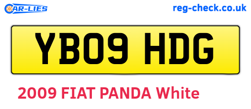 YB09HDG are the vehicle registration plates.