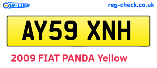 AY59XNH are the vehicle registration plates.
