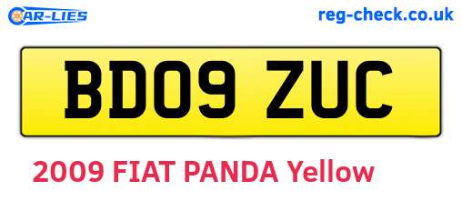 BD09ZUC are the vehicle registration plates.