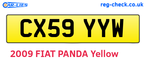 CX59YYW are the vehicle registration plates.