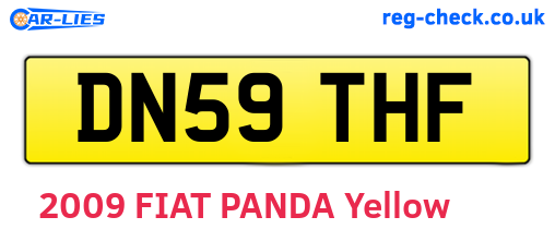 DN59THF are the vehicle registration plates.