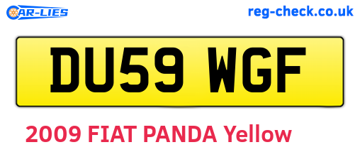 DU59WGF are the vehicle registration plates.