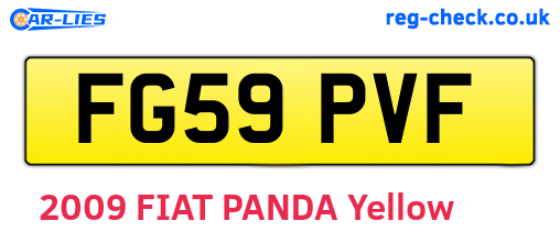 FG59PVF are the vehicle registration plates.